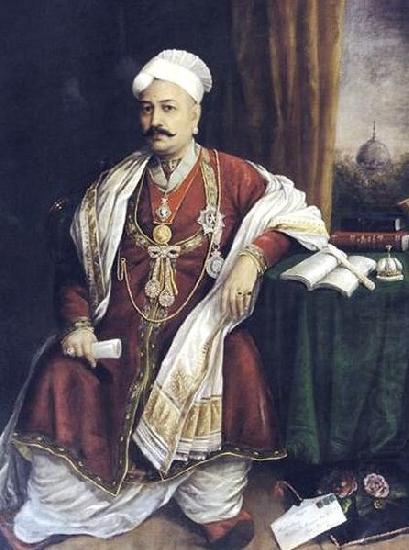 Raja Ravi Varma Sir T. Madhava Rao china oil painting image